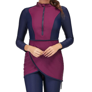 Traje de Baño Burkini Profesional para Mujer 2026, Sin Costuras, Transpirable, con Logotipo Personalizado, Ropa Islámica Burkini - Product Image 4