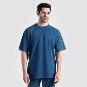 เสื้อยืดคอกลมทรงบ็อกซี่โอเวอร์ไซส์สำหรับผู้ชายรุ่นล่าสุด ขายส่ง เสื้อยืดทรงบ็อกซี่ผ้าฝ้าย 100% ราคาขายส่ง - Product Image 3
