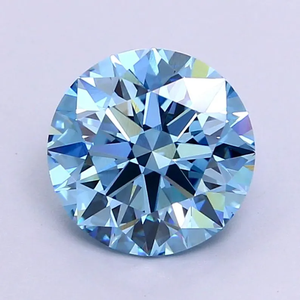 Diamante azul de corte brillante redondo cultivado en laboratorio, piedra suelta para la fabricación de joyas - Product Image 1