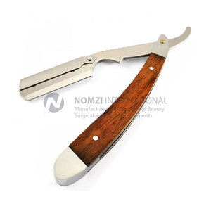New Arrival Old-fashioned Manual <b>Razor</b> Wood Handle Folding Stainless Steel <b>Single</b> <b>Blade</b> Underarm Use Shaving <b>Razor</b> - Product Image 4