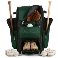 Sac de rangement pour équipement de baseball de grande capacité 30-40L, de haute qualité, personnalisable, en nylon/polyester, pour transporter des battes, des casques et autres