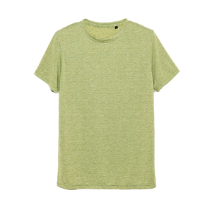 Blank Men's Formal Knitted T-shirts <b>100</b>% <b>Polyester</b> Performance O Neck Wholesale <b>Yarn</b> Dyed Short Sleeve Loose Fit Moisture - Product Image 2