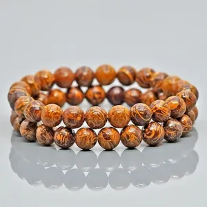 Natural Mariam Jasper 8mm Smooth Round AA Grade Gemstone Beads Stretch <b>Bracelet</b> <b>Healing</b> Jewelry Wholesale - Product Image 4