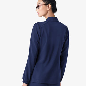 Bata de laboratorio para mujer, diseño OEM, venta al por mayor, cierre completo, corte ajustado, material cálido de alta calidad para invierno, diseño de cuello, lisa y personalizable. - Product Image 4