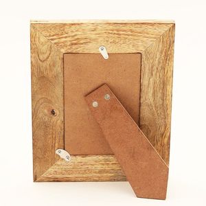 Handmade Square Vertical <b>Poster</b> Picture <b>Frame</b> Natural Solid Eco Distressed Wood for Tabletop - Product Image 3