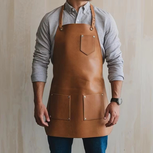 Tablier de forgeron pliable en cuir véritable anti-odeur, protection supplémentaire, bouclier thermique multifonction pour le travail des métaux et la soudure - Product Image 1