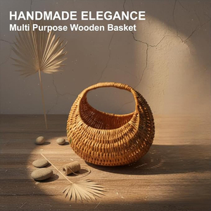 Attractive Design Woven Rattan Serving Fruit Hanging Basket Custom Size Tabletop Decoration Wholesale Price Home Decorate Basket - Product Image 5