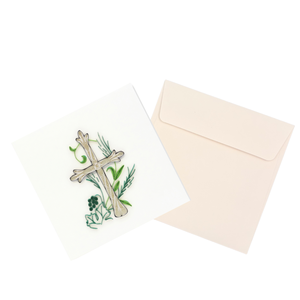 Carte de vœux religieuse en quilling avec croix, faite à la main, avec enveloppe, pour Noël, carte en quilling 3D pour événements religieux - Product Image 3