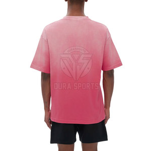 เสื้อยืดผู้ชายพิมพ์ลายโลโก้ตามสั่งขายส่ง ผ้าฝ้าย 100% คอกลม ทรงหลวม บริการ OEM แบบกำหนดเอง เสื้อยืดสีพื้นแบบซันเฟด - Product Image 5