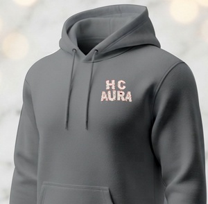 Parche de Logotipo Bordado en Chenilla Personalizado de Color Gris Sostenible, de Alta Calidad, con Forro, de Primera Calidad, Más Vendido y de Tendencia - Product Image 2