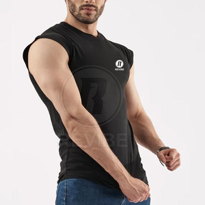 Camiseta con impresión de logotipo personalizado, camisetas sin mangas de alta calidad, precio al por mayor, camiseta sin mangas hecha en Pakistán - Product Image 2