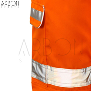 กางเกงทำงานสีส้มสะท้อนแสงแบบหลายกระเป๋า สำหรับงานก่อสร้างและงานจราจร - Product Image 6