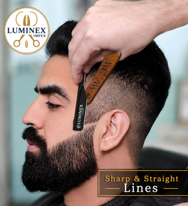 Navaja de Afeitar Recta Vintage Luminex Impex con Mango de Concha de Abulón y Acero al Carbono, Lista para Usar en Barberías y Salones - Product Image 6