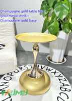 Table d'appoint ronde en métal, table d'appoint de style mid-century, table basse vintage sur piétement pour salon avec plateau en céramique verte