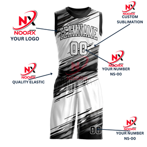 Uniformes de baloncesto personalizados de alta calidad para hombres para adultos, técnica de sublimación de equipo de escuela secundaria para la temporada de verano - Product Image 2
