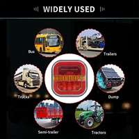 Kit de feux arrière de remorque magnétiques à LED avec fiche à 7 broches étanche pour camion camion van RV caravane