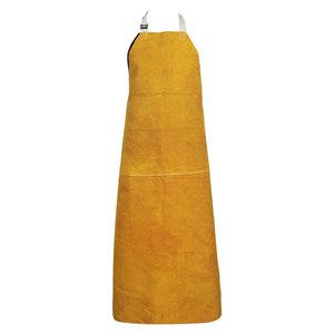 Tablier de soudeur antistatique en cuir de vachette orange résistant à la chaleur sans capuche pour hommes et femmes - Product Image 1