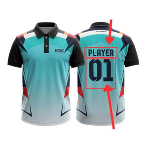 Maillot d'équipe de jeu imprimé all-over personnalisé E-Sports Chemise décontractée avec caractéristiques anti-rides et respirantes - Product Image 2