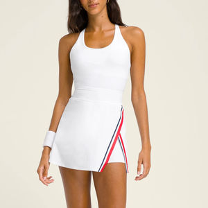 Vestido de Tenis Personalizado para Mujer, Espalda Descubierta, Falda Plisada, Estilo Retro Vintage, Secado Rápido, Traje Deportivo para Tenis, OEM - Product Image 1