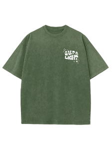 T-shirt en coton surdimensionné imprimé avec logo personnalisé, col rond, manches courtes, impression en relief, jersey respirant, haut tricoté pour homme - Product Image 1
