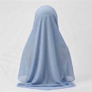 Tudung Bawal Cuadrado Personalizado con Estampado Floral y Animal, de Algodón Voile, Estilo Tradicional Musulmán, Pañuelo para Mujer, Hijab Suave y Amigable con la Piel - Product Image 2