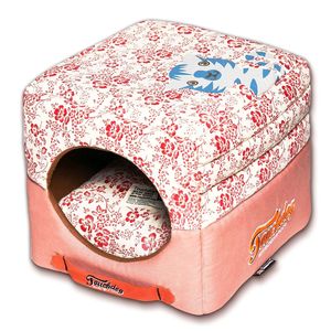 Cuccia per Cani Convertibile 2-in-1 Floral Galore, Letto per Animali Domestici Reversibile Quadrato Pieghevole - Product Image 1