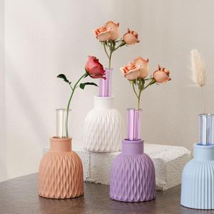 Large Flower Branches Test Tube Hydroponic Water Ripple Vase Incense Candle Holder Gypsum Candle Silicone <b>Mold</b> - Product Image 3