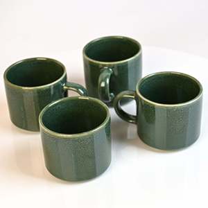 Forest Green New Bone China Ceramic Tea <b>Cups</b> <b>Set</b> of 4 - Product Image 4