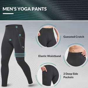 Pantalon de compression décontracté pour homme, taille haute, léger, respirant, imperméable, avec poches et cordon de serrage, personnalisable - Product Image 6