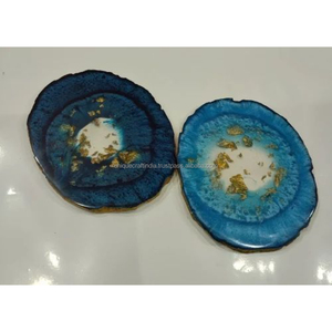 Vente directe usine : Sous-verres lumineux en résine époxy, artisanaux, scintillants, pour Noël, napperons de table sculptés uniques - Product Image 5