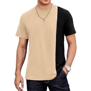 Camisetas Casuales para Hombre, Cuello Redondo, Camisetas de Color en Contraste, Camisetas de Manga Corta con Bloques de Color - Product Image 6