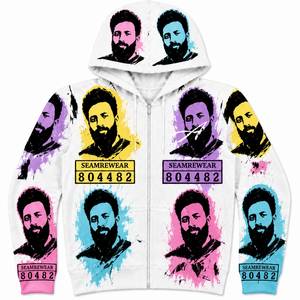 Sudadera con Capucha y Cremallera para Hombre SEAMREWEAR, Diseño Urbano con Estampado Completo, Corte Regular, Tejido de Poliéster, Ropa de Otoño - Product Image 2