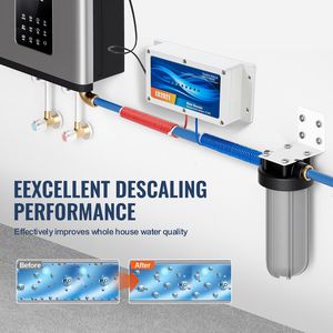 Système électronique d'adoucissement d'eau sans sel pour toute la maison, réducteur de calcaire, nouvelle technologie, conditionneur d'eau dure, réduit l'accumulation de tartre - Product Image 2