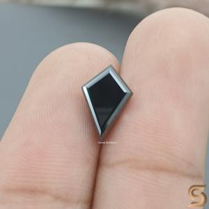 Moissanita negra de corte escalonado, moissanita de forma única para anillo de compromiso, piedras de corte personalizado, regalo de aniversario - Product Image 5