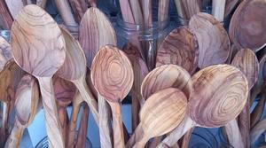 Cuillères en bois de bambou massif personnalisées pour café, miel, crème glacée, mini-cuillères de cuisine modernes, cuillères à mélanger en bois avec logo – Vente en gros - Product Image 6