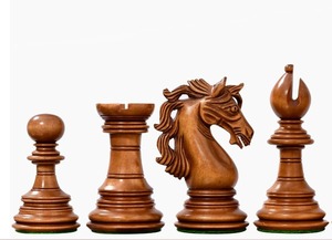 Piezas de Ajedrez de Madera Serie American Adios, Altura del Rey 4.4 Pulgadas, Ébano y Madera de Boj Envejecida, al Mejor Precio - Product Image 4