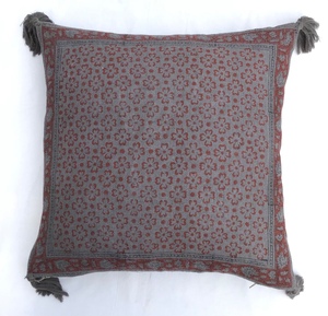 Wholesale Handmade 100% <b>Linen</b> <b>Cushion</b> <b>Cover</b> Hand-block printed <b>Linen</b> <b>cushion</b> <b>cover</b> - Product Image 3