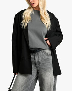 Nouvelle Collection – T-shirt Décontracté d'Été pour Femme, Coupe Classique, 100% Coton Lourd de Haute Qualité, Col Rond, Manches Courtes, avec Appliques - Product Image 4