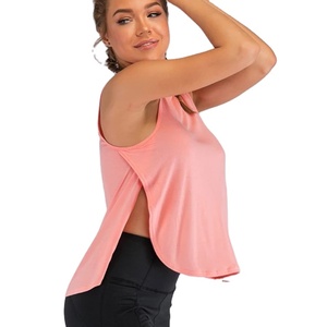 Camisetas sin mangas para mujer, ropa de Yoga de etiqueta privada, ropa deportiva para mujer, camiseta sin mangas ajustada para entrenamiento, Top corto - Product Image 4
