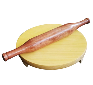Acacia Wooden chakla belan Rolling Pin & Board Wood Chapati <b>Maker</b>/Roti <b>Maker</b> and Kitchenware buraq handicraft - Product Image 2