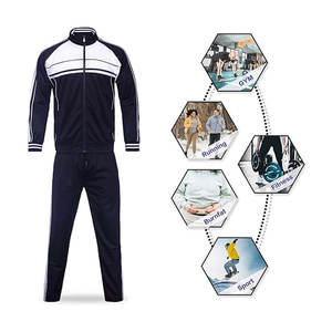 Survêtements pour hommes, ensembles de survêtements 2 pièces pour hommes, ensembles décontractés et sportifs pour le jogging, survêtements chauds à fermeture éclair intégrale avec poches, sweat-shirt confortable - Product Image 3