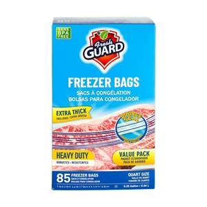 Paquete de 85 Bolsas de Almacenamiento para Refrigerador y Congelador, Resistentes, Tamaño Cuarto de Galón, con Cierres Reutilizables Fáciles de Abrir - Product Image 1