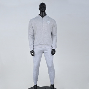 Survêtement en molleton de coton de qualité supérieure doux chaud respirant confortable fermeture éclair et survêtement ensemble pour vêtements de sport décontractés en gros - Product Image 1