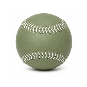 Pelota de Entrenamiento de Béisbol KATBROS INDUSTRIES, Color Verde Oliva, para Diestros, Compuesta, con Costuras Rojas, Cuero Resistente, Tamaño Estándar de 9 Pulgadas - Product Image 1
