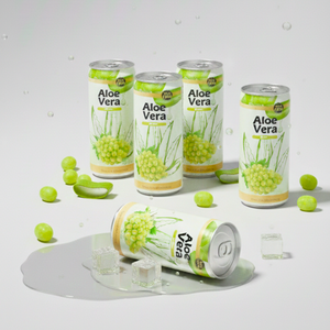 Boisson à l'aloe vera en gros OEM/ODM avec jus de pamplemousse et pulpe d'aloe vera véritable, faible teneur en sucre |   Boisson rafraîchissante en canette de 250 ml - Product Image 4