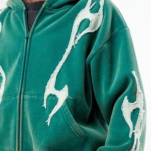 Sudadera con Capucha Bordada de Alta Calidad para Hombre, Unisex, con Logotipo Personalizado, 100% Algodón, Forro Polar Sólido de Invierno, de Secado Rápido - Product Image 3