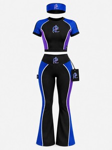 Conjunto de 3 piezas para mujer con top, leggings y diadema, tela suave y flexible, diseñado para entrenamientos, yoga, jogging y comodidad informal. - Product Image 5