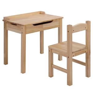 Conjunto moderno de silla y escritorio de madera para niños, para preparación escolar, lectura, escritura y práctica de dibujo. - Product Image 1