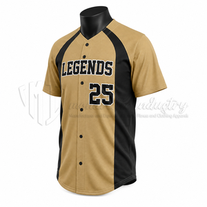 Camiseta de Béisbol Personalizada con Rayas Sublimadas, 100% Poliéster, Secado Rápido, Transpirable, Unisex, para Equipos Deportivos, Suministro al por Mayor - Product Image 3
