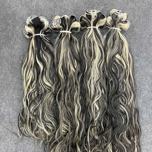 Extensiones de Cabello Humano Vietnamita Crudo al por Mayor, Ondulado Natural, Color Piano con Reflejos, Trama a Máquina, Cutícula Completamente Alineada - Product Image 1